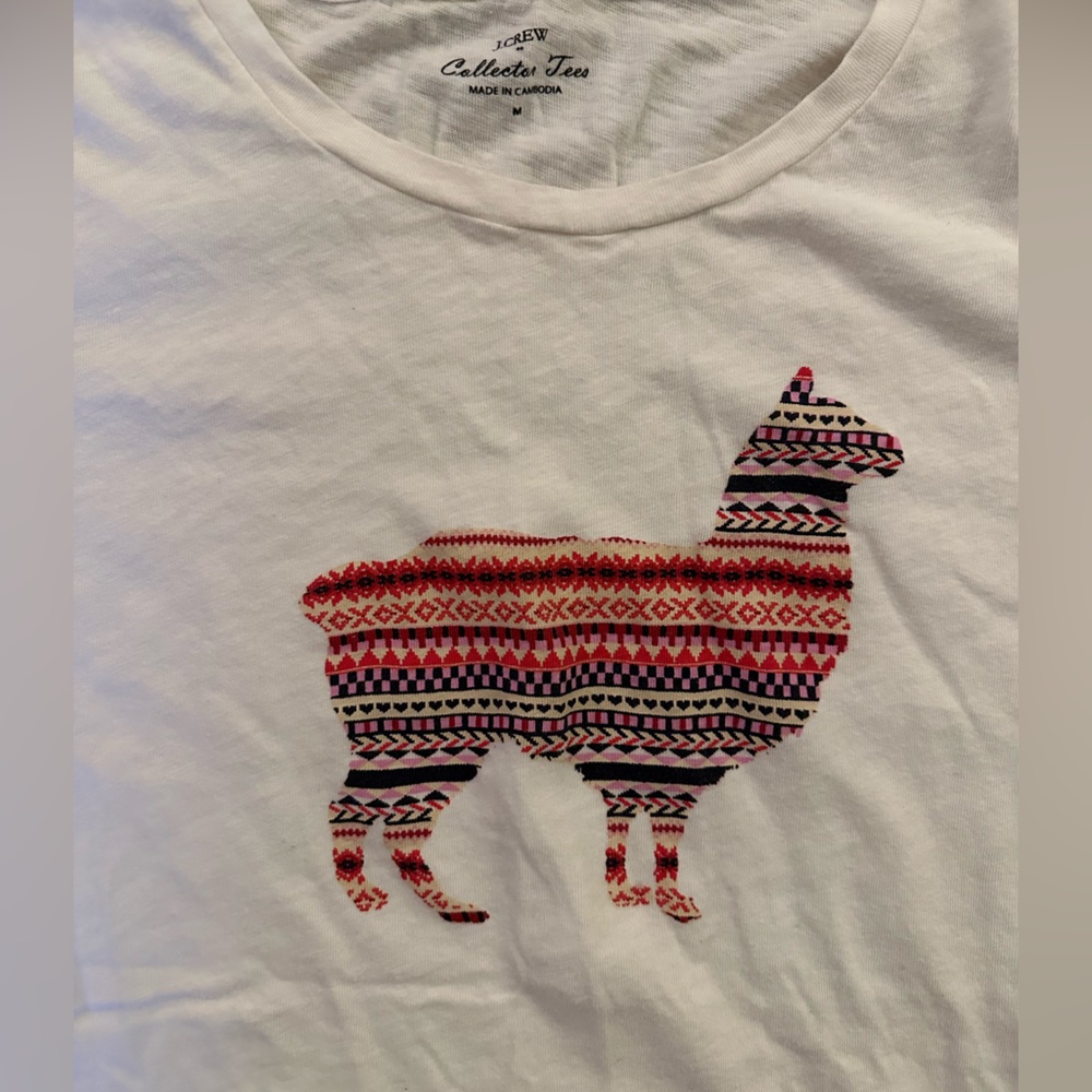 J crew collector T shirt with llama